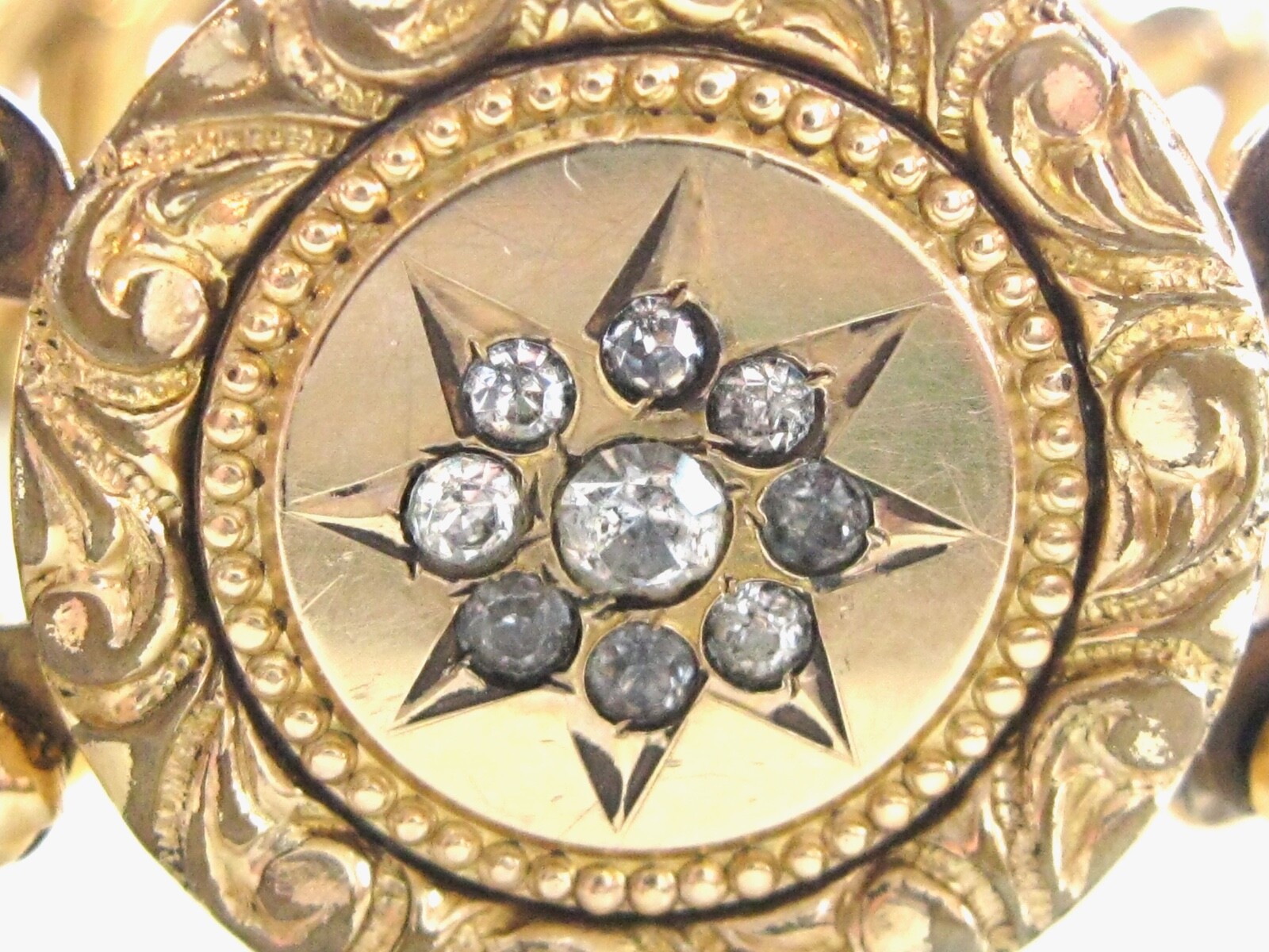 VINTAGE 1940'S WWII ERA SWEETHEART EXPANSION STRETCH BRACELET w RHINESTONES ACME