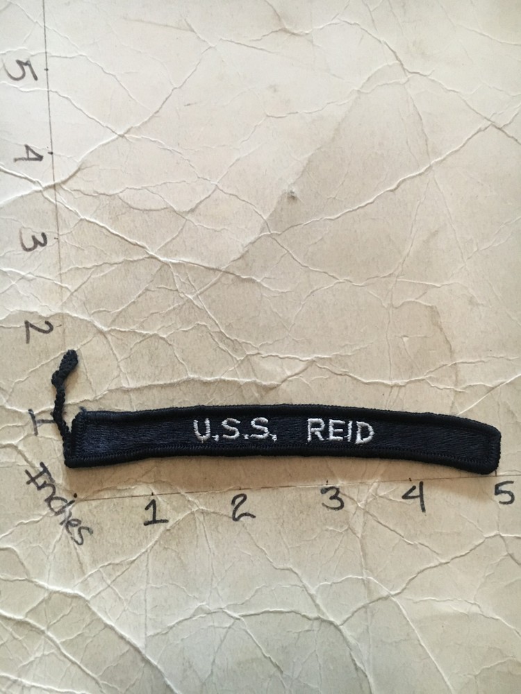US NAVY SHOULDER STRIP TAB rocker Patch USS Reid