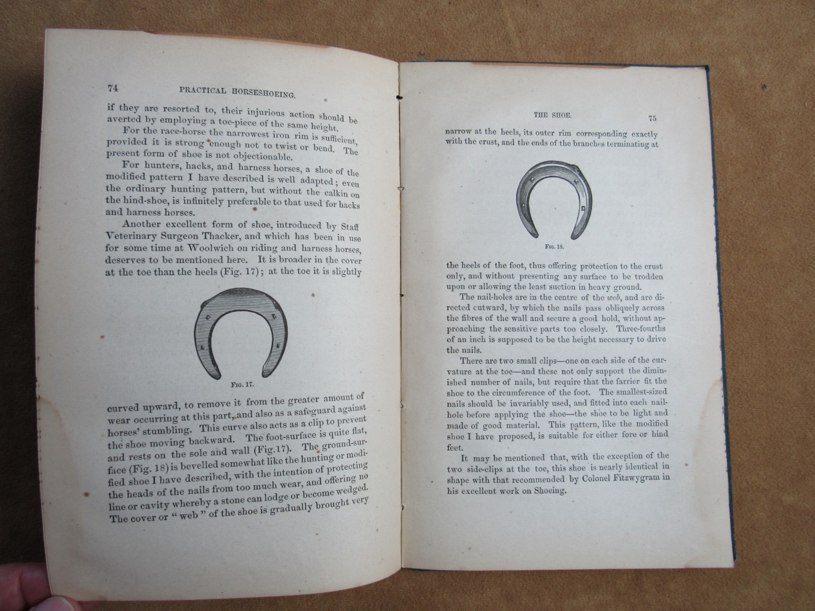 1872 Indian Wars Horseshoeing Farrier Book Custer Cavalry Era