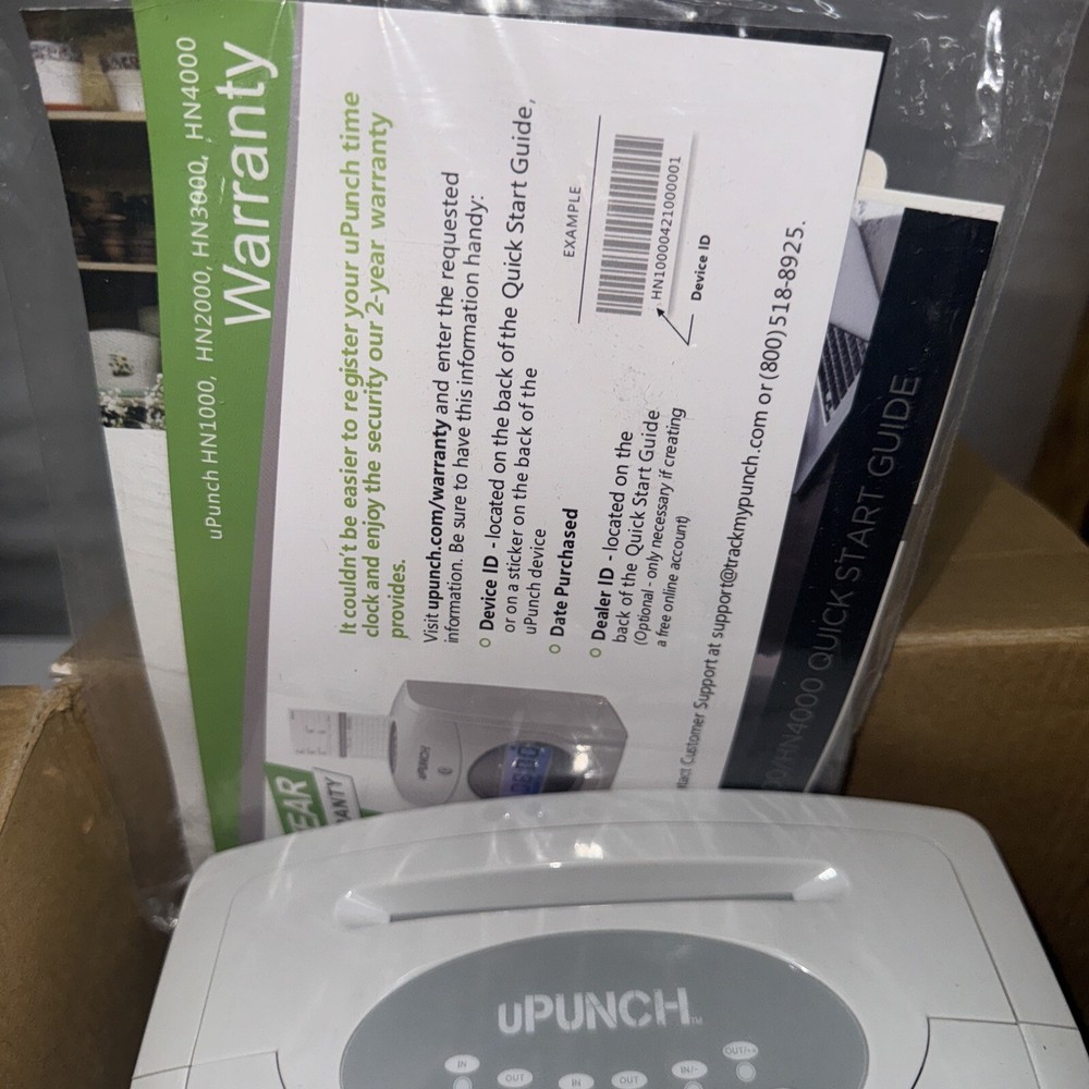 uPunch HN2500C Bundle Time Clock & 100 Time Cards