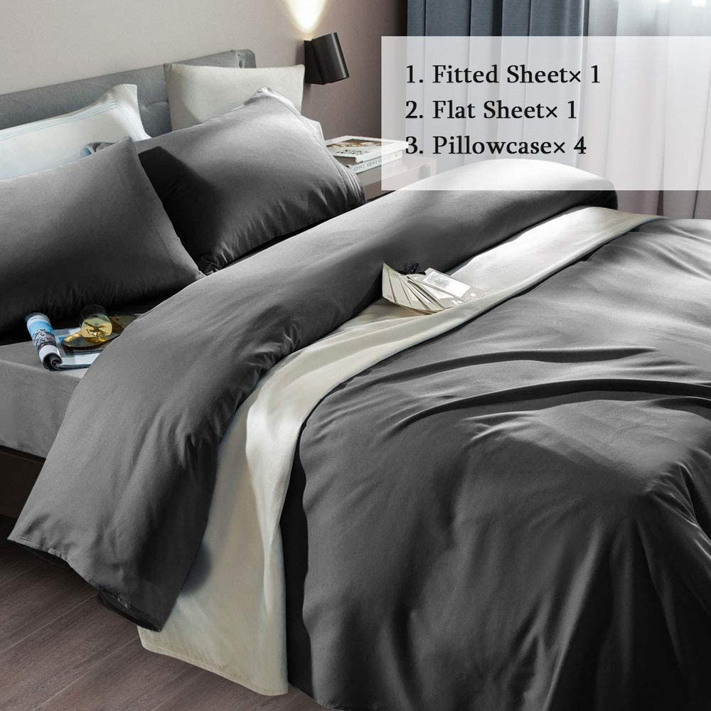 Bed Sheet Set Super Soft Microfiber 1800 Thread Count Luxury Egyptian Sheets Fit
