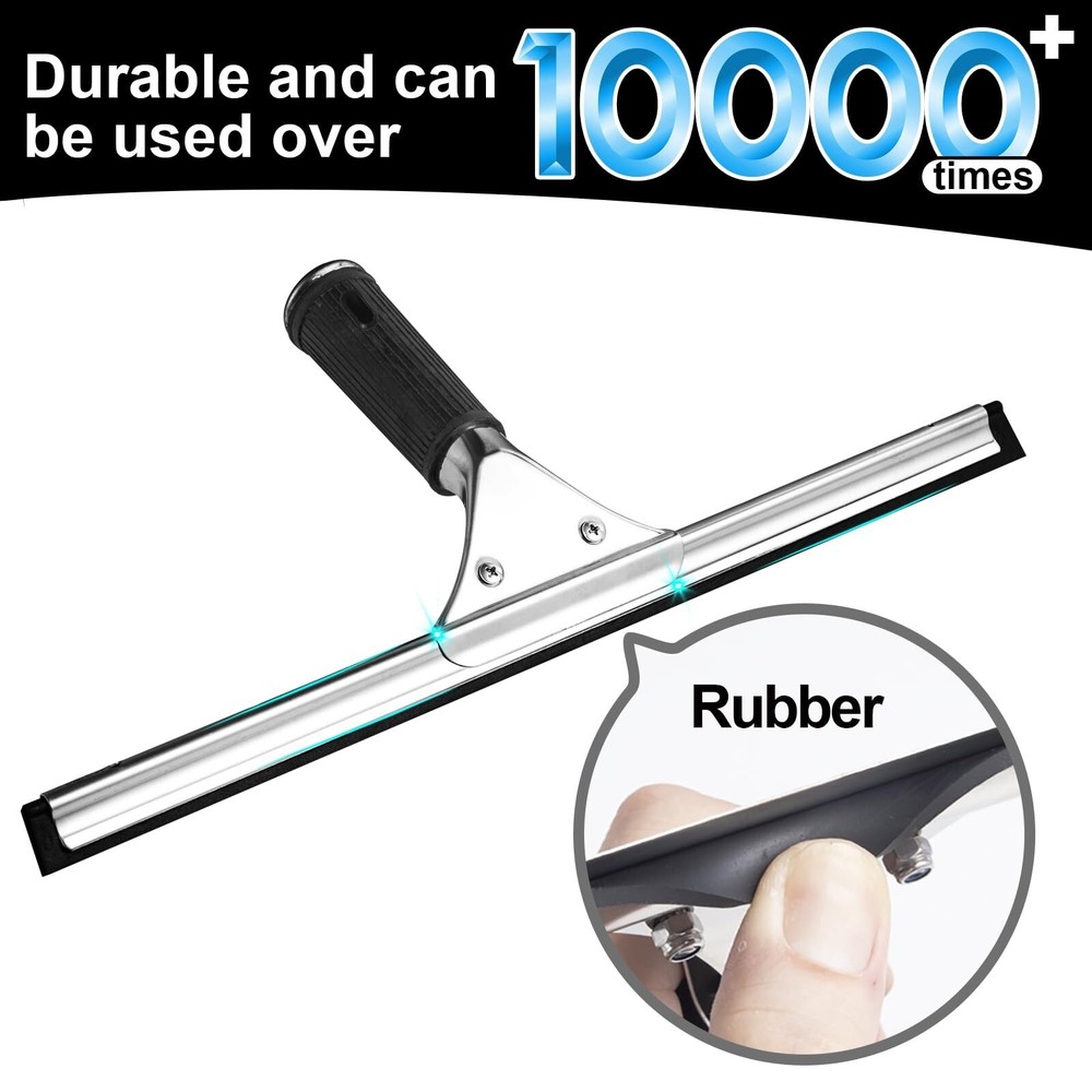 2Pack 14-Inch Multifunctional Rust Proof Window Cleaning Kit. for Shower Glas...