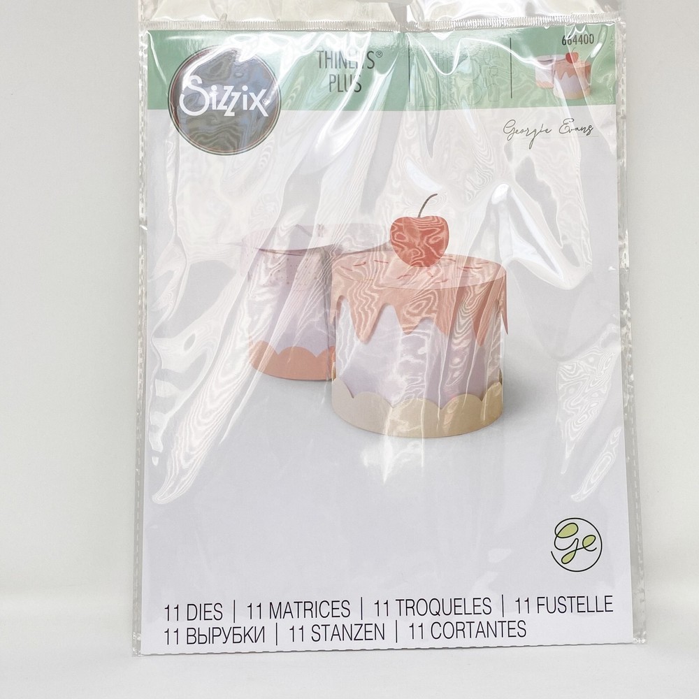 Sizzix Thinlits Plus Cake Box Metal Cutting Dies by Georgia Evans NEW