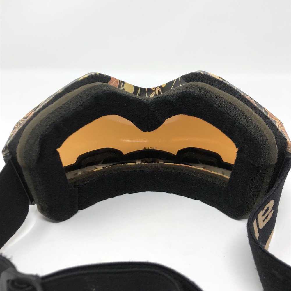 Anon Snowboard Ski Goggles Black Yellow Leaf Plants Pattern Please Read Below