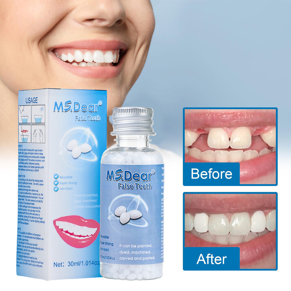3PCS False Teeth Solid Glue Temporary Tooth Repair Moldable Teeth Gap Denture