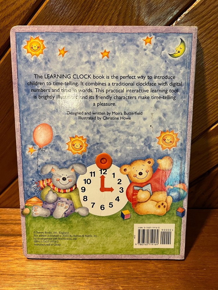 Vintage Learning Clock Board Book 2002 Barnes and Noble