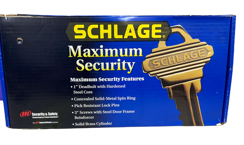 Schlage Maximum Security Door Handle Deadbolt Lock Set (Solid Brass) Look Pics