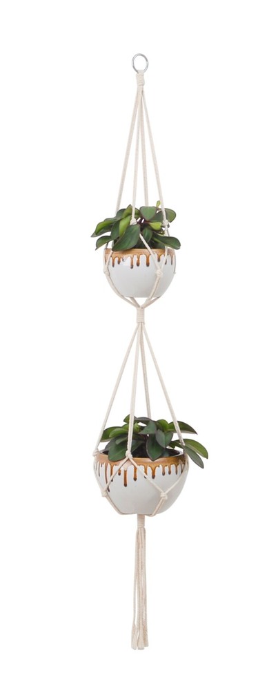 5 Piece Set Macrame Plant Hangers Macrame Plant Hanger With Hooks