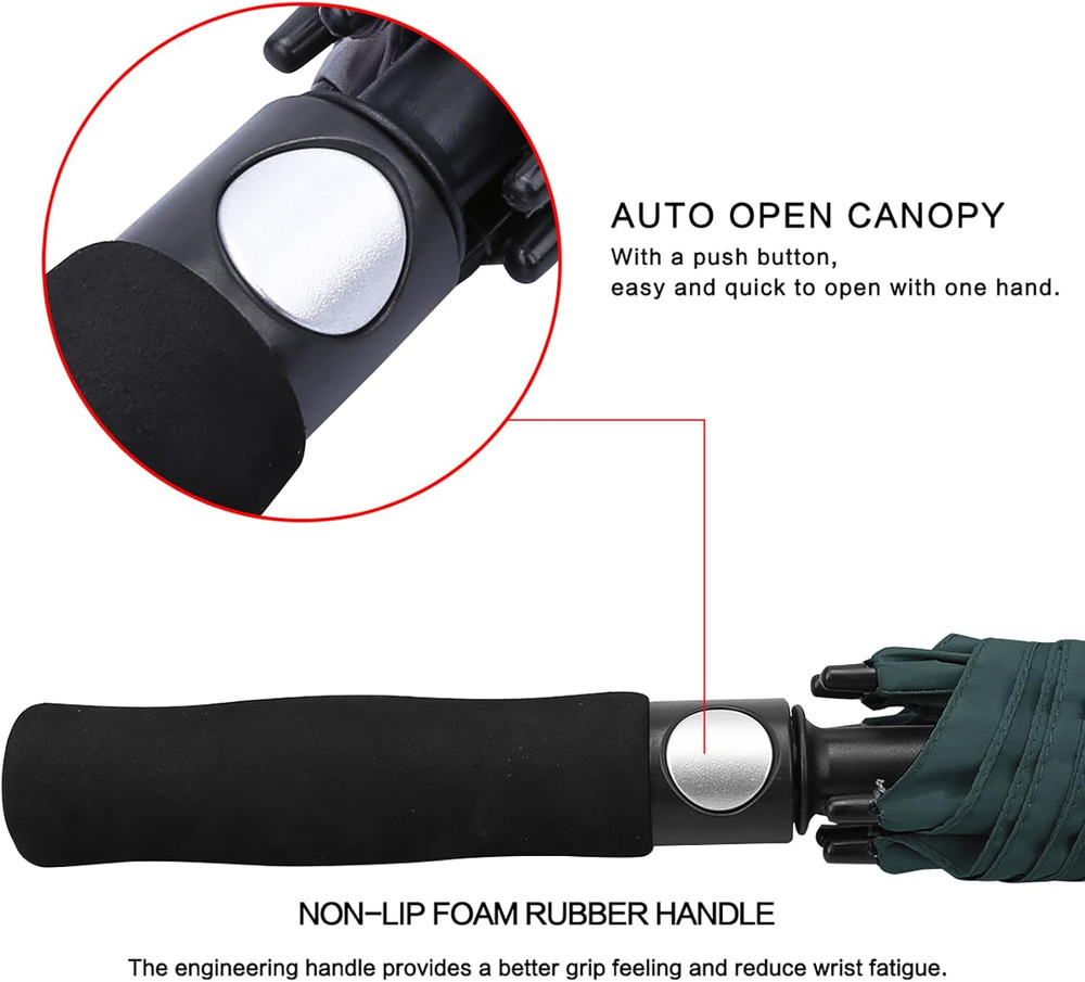 47/54/62/68 Inch Automatic Open Golf Umbrella Oversize Extra Large Double Canopy