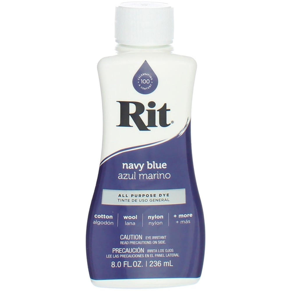 3 Pack Rit All-Purpose Liquid Dye, Navy Blue, 8 fl oz