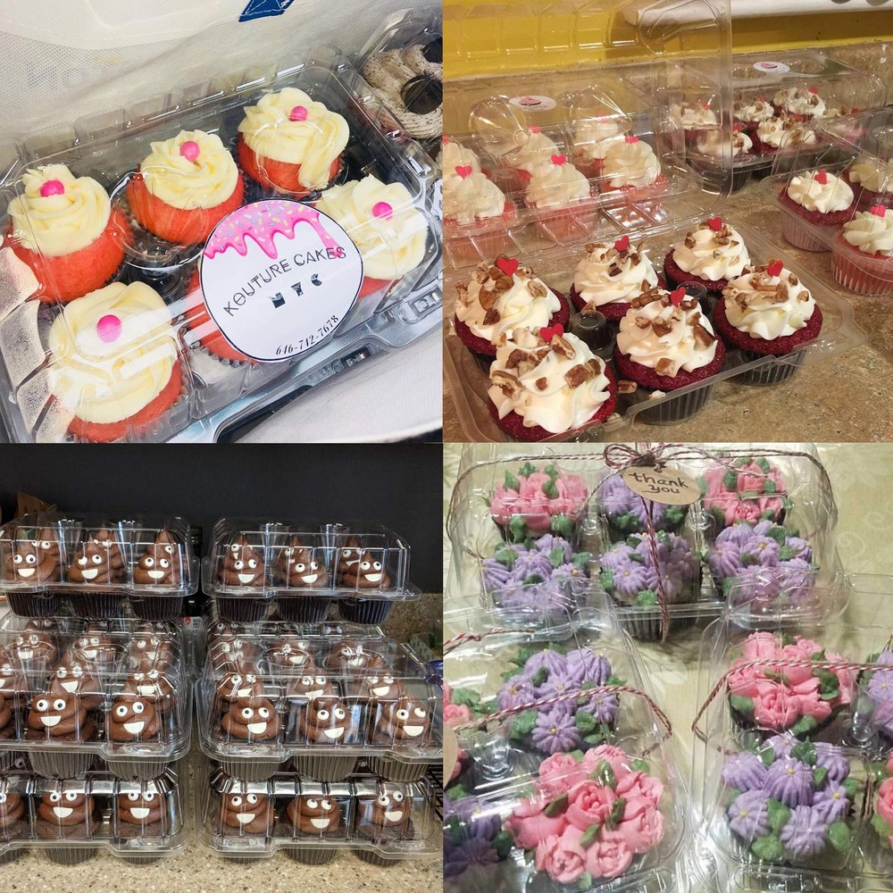 Clear Cupcake Containers12pc Plastic Disposable High Dome Cupcake Boxes 6 Compar