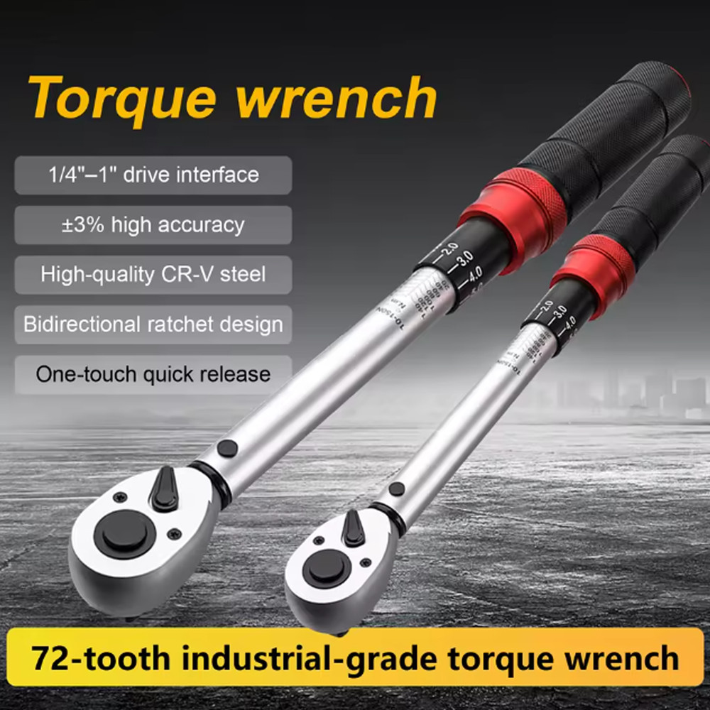 1/2" Torque Wrench Snap Socket Professional Drive Click Type Ratcheting