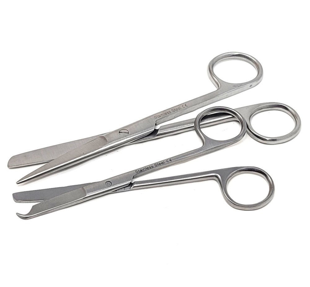 Operating Dissecting Scissors 5.5" Sharp/Blunt + Suture Stitch Scissors 4.5"
