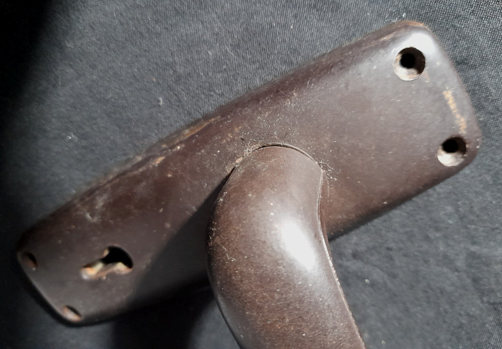Vintage Brown Bakelite Door Lever Handle