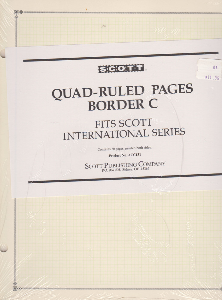 Scott  International Quad-Ruled Pages Blank NEW ACC131 20 page Pack 2 Post