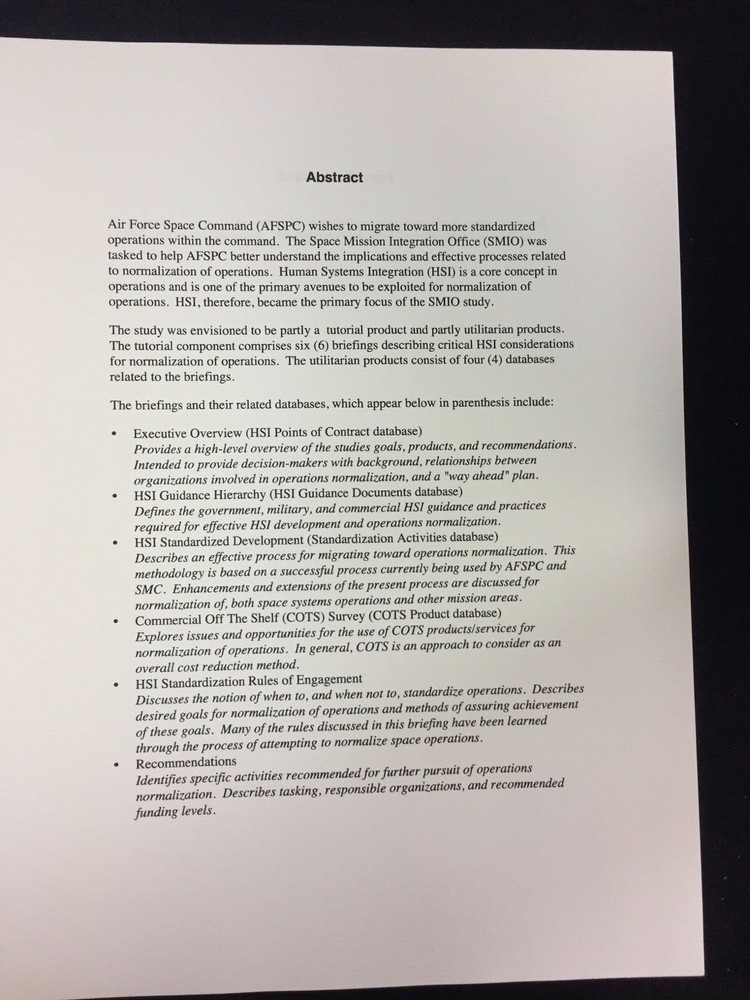1999 COMMON HUMAN SYSTEMS INTEGRATION FOR SATELLITE AND C2 SYSTEMS