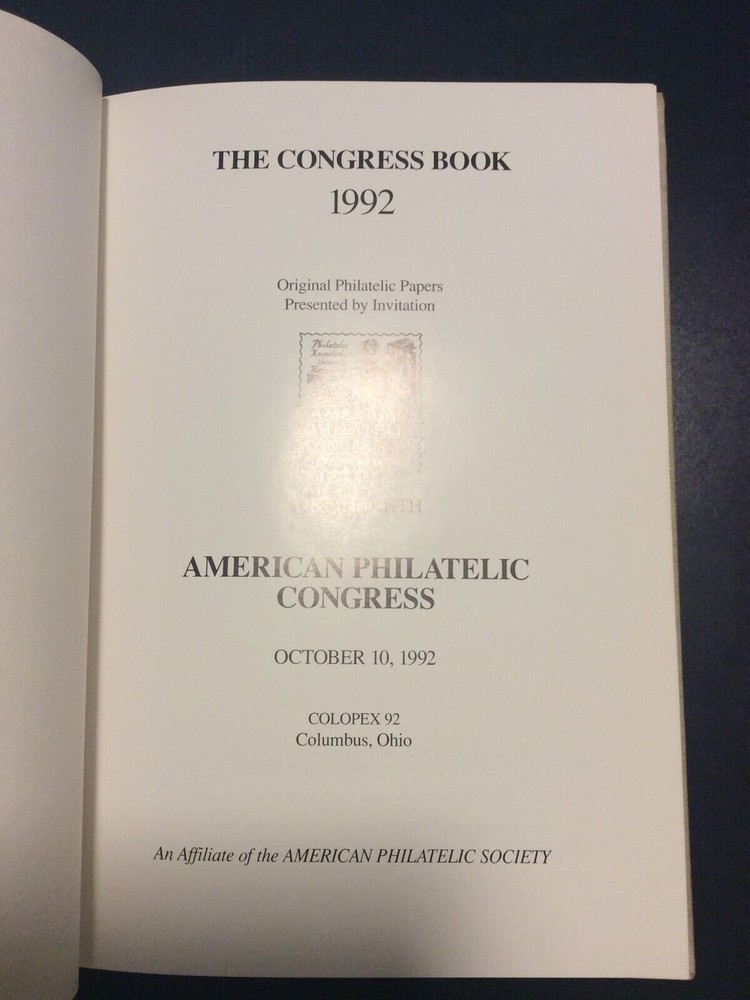 Fifty-Eighth American Philatelic Congress; 1992; Columbus, OH