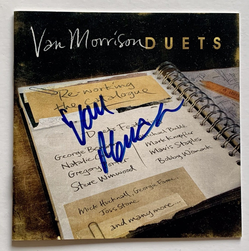 Van Morrison signed cd duets autographed not album with loa