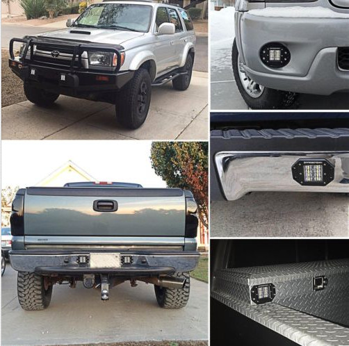 Fit Yamaha Grizzly 700 07-15 & 550 09-14 24W LED Light Pods Headlight Mount Kit