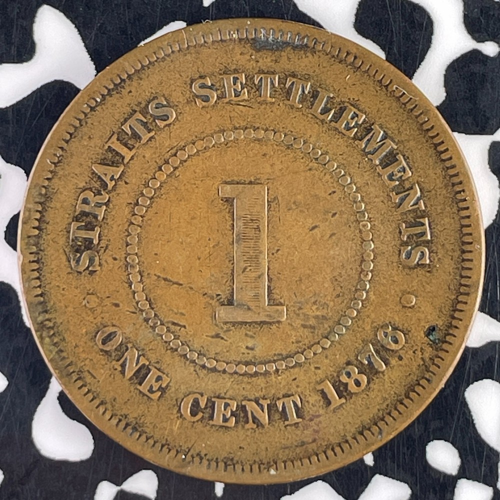 1876 Straits Settlements 1 Cent Lot#F2489