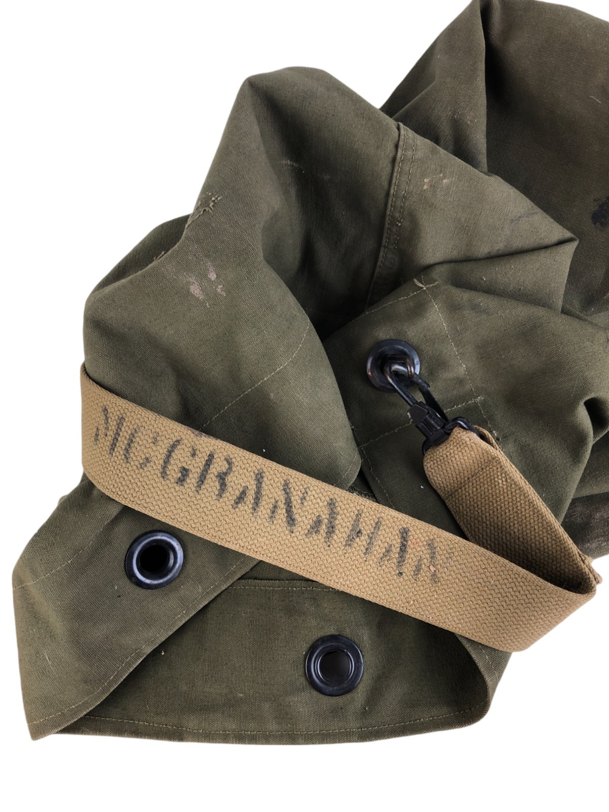 US Military USMC Marines Olive Drab Green Canvas Duffel Bag 30"