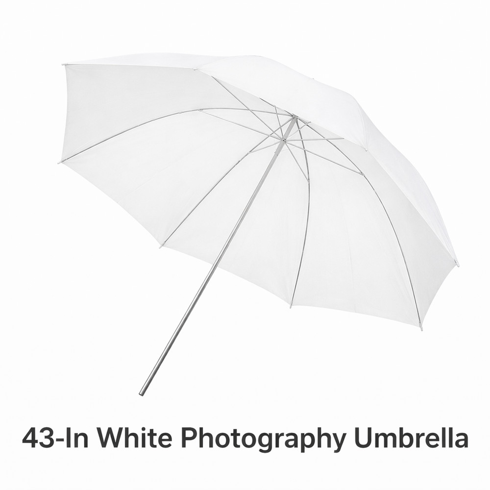 43" White Photography Umbrella Diffuser Soft Light Studio Lighting New