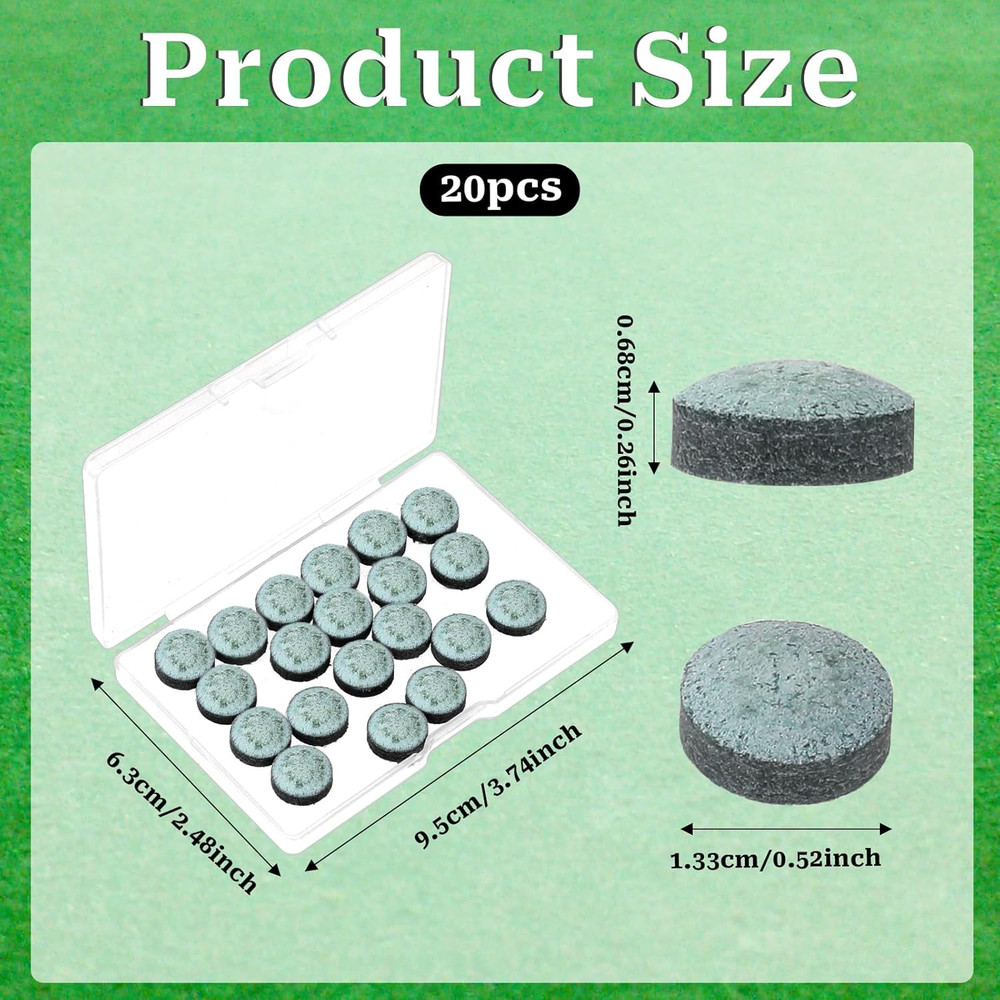 Billiard Pool Cue Tips Pool Stick Replacement Tips with Storage Box for Pool Cue