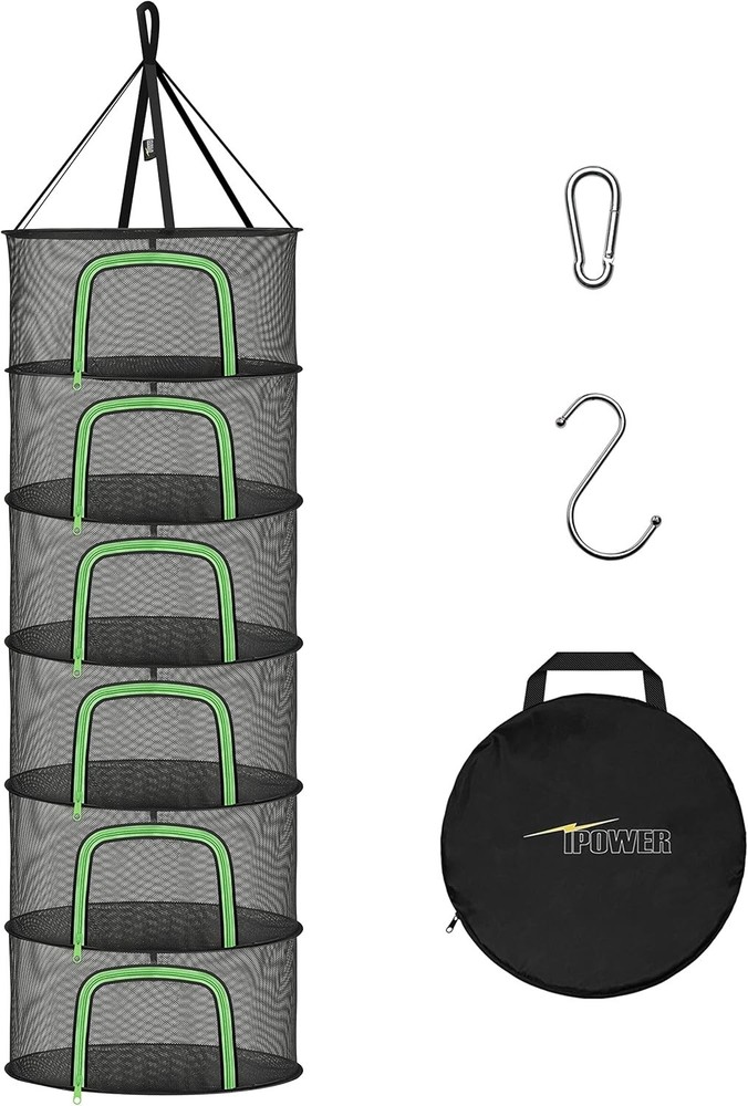 Drying Rack 2-Layer 2-Feet Hanging Mesh Net Dryer Collapsible W/ U-Shape