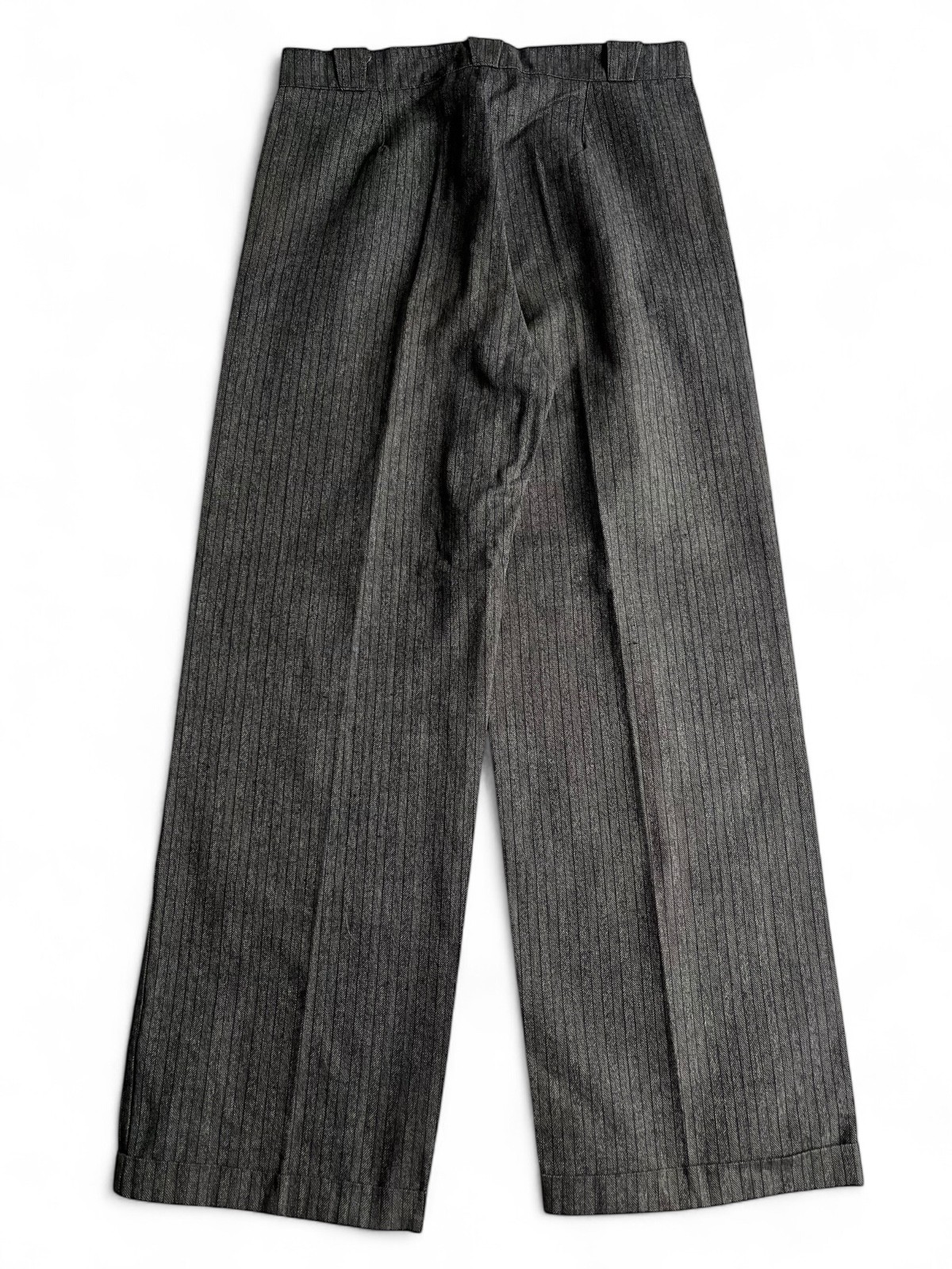 Vintage 1940s 1950s French Work Pants Salt Pepper Made in France size 32 x 29