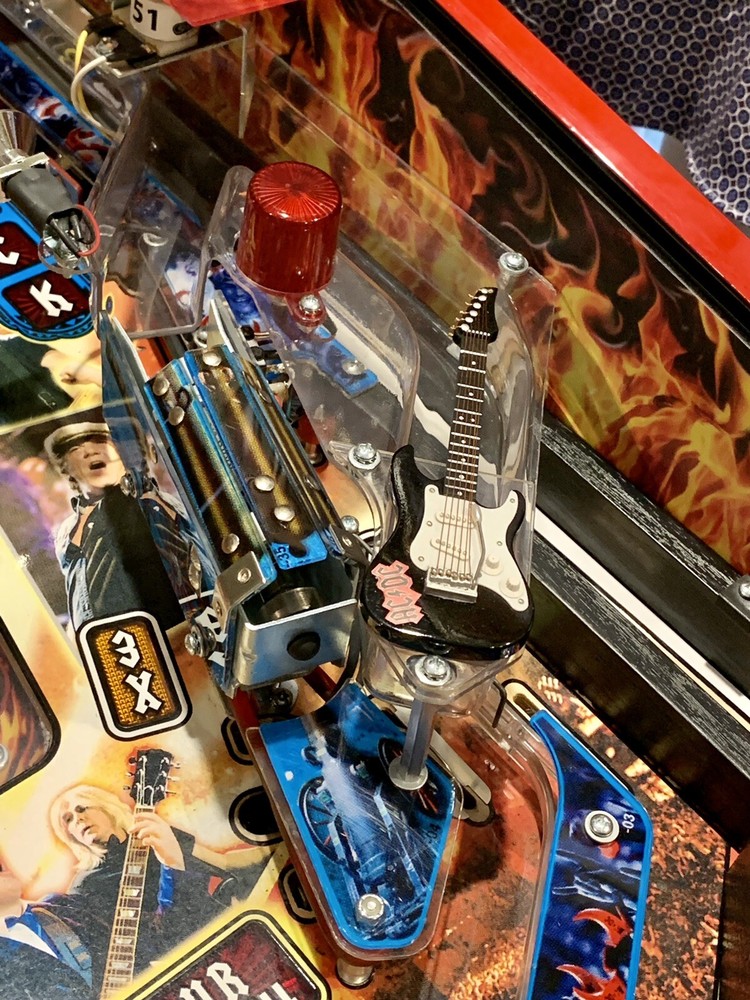 ACDC AC/DC PINBALL Machine Black Guitar Ramp Mod