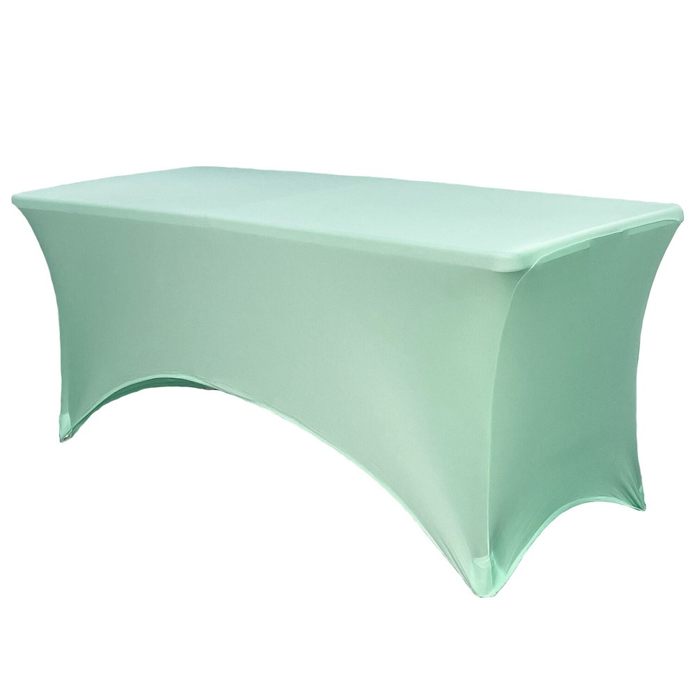 6 ft Rectangular Fitted Spandex Tablecloths, Party Folding Elastic Table Covers