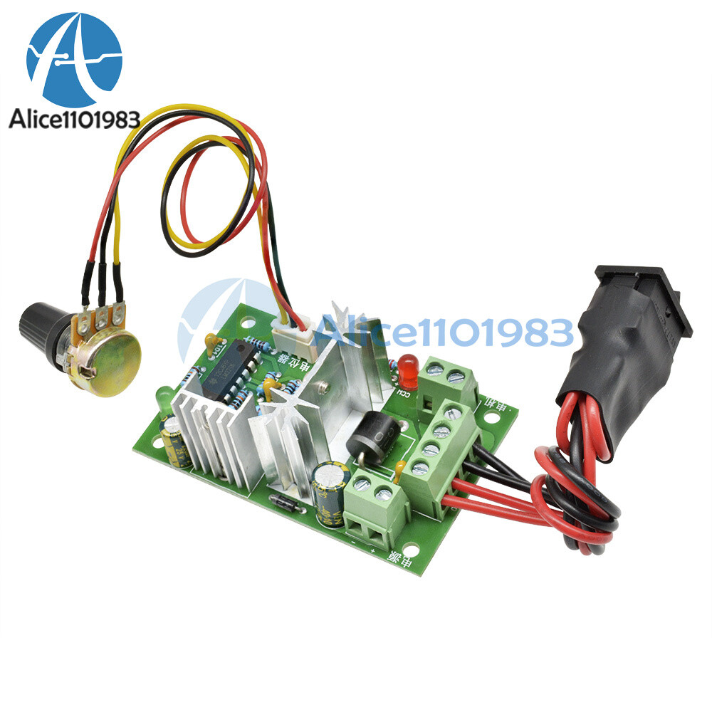 6-30V DC Motor Speed Controller Reversible PWM Control Forward / Reverse switch