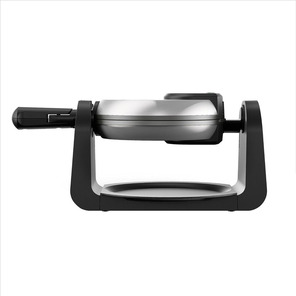 BLACK+DECKER Flip Waffle Maker, Silver, WM1404S, 4 Belgian Waffles