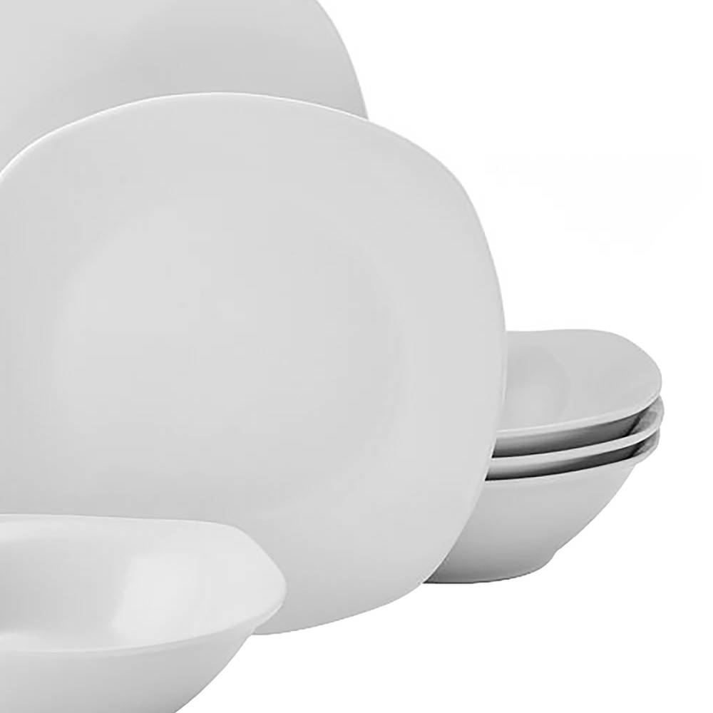 12-Piece Square Porcelain Dinnerware Set