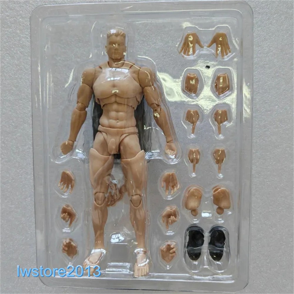 Romankey X COWL 1:12 Pale Flexible Man 6" Male Action Figure Head Body Toys
