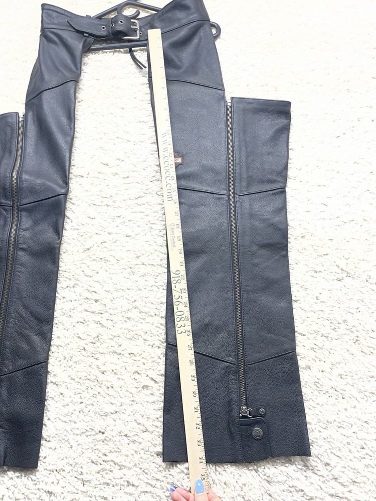 Harley Davidson leather chaps Women’s M Pristine Condition EUC