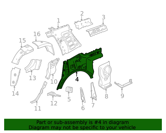 Genuine GM Inner Panel 84564092