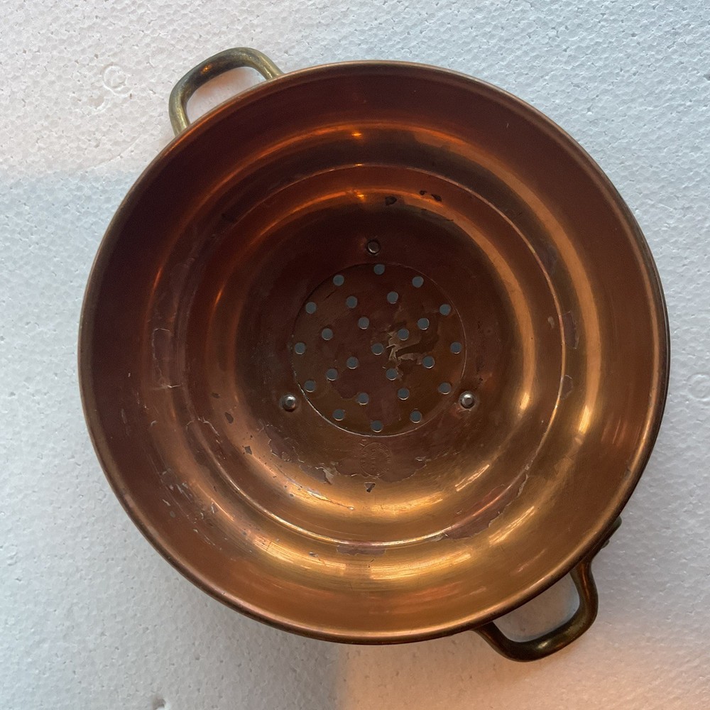 Vintage Copper Colander, B & M Douro