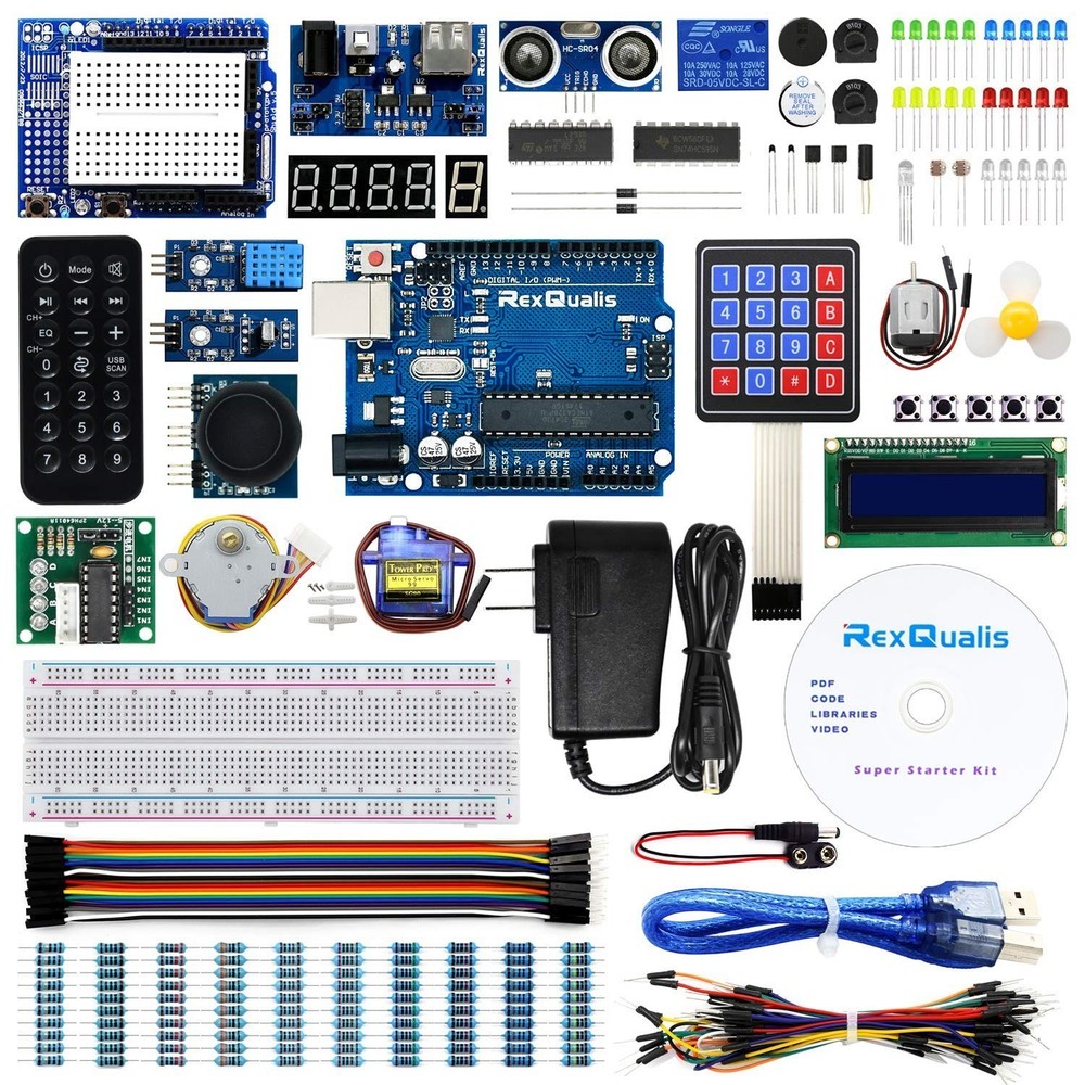 Super Starter Kit Based on Arduino UNO R3 with Tutorial and Controller Board ...