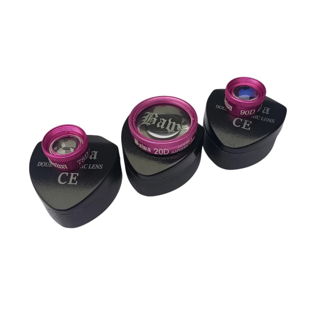 Double Aspheric Lens Pack 20D 78D & 90D Ophthalmology With Unique Case