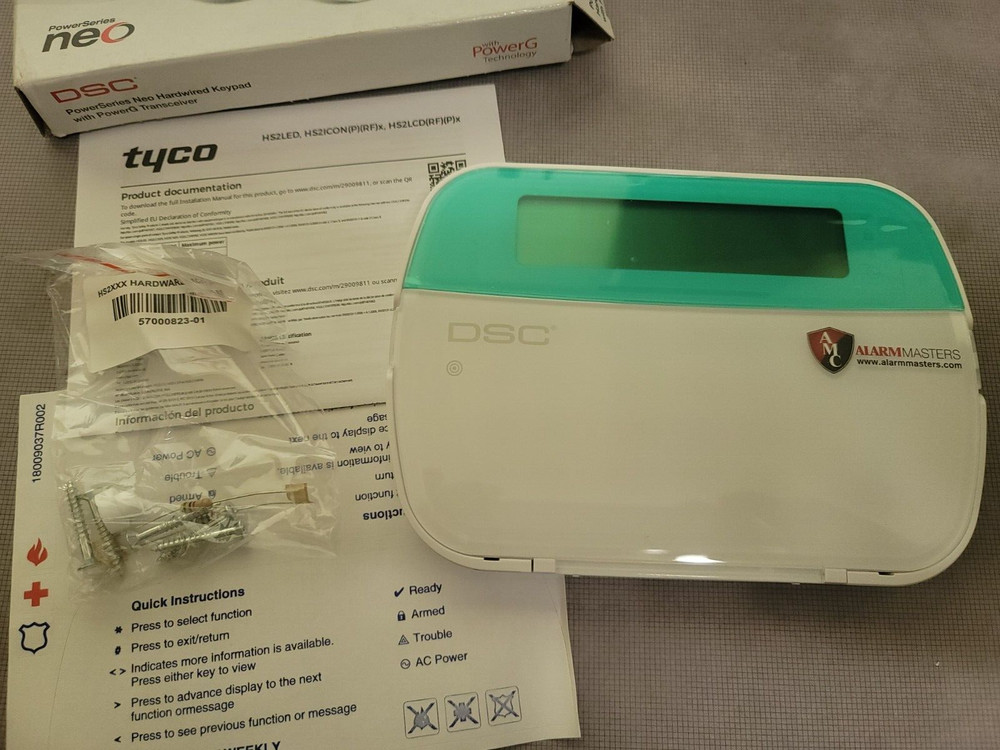 DSC HS2LCDRF9ENG N PowerSeries Neo LCD Keypad PowerG Transceiver Private Label