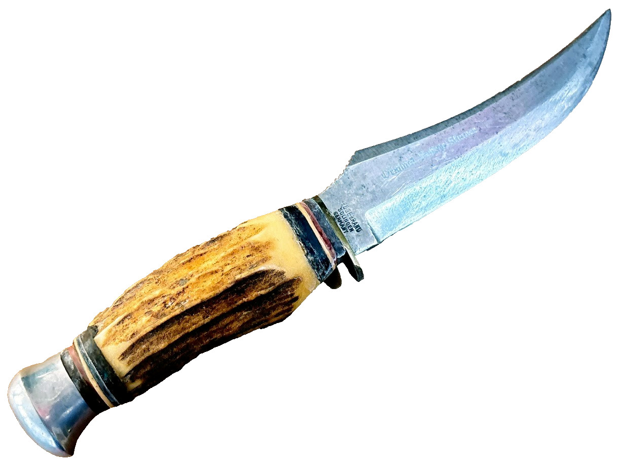 Vintage GERMAN BOWIE KNIFE EDGE BRAND #496 Solingen Germany Antique RARE KNIVES