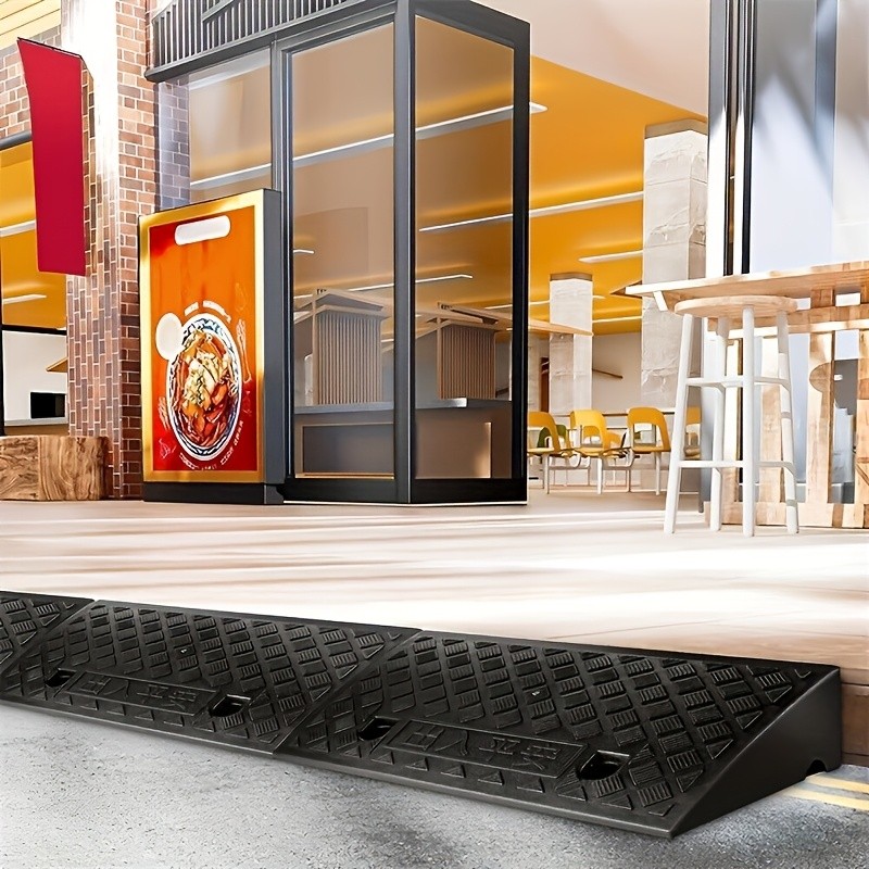 3'' Rise Heavy duty Rubber Driveway Threshold Curb Ramp For Wheelchair Cars Pair