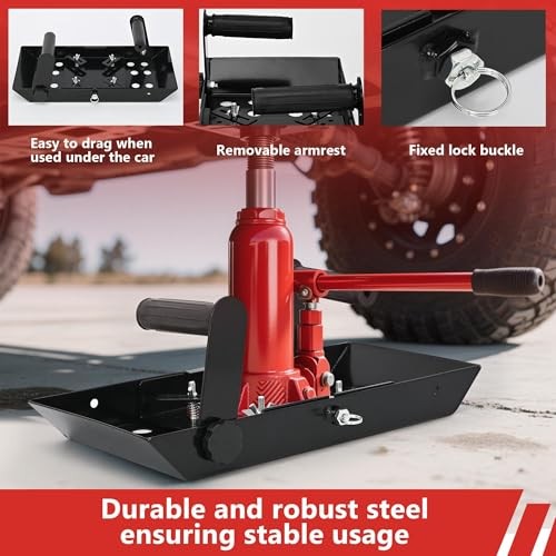 Bottle Jack Base Plate, Adjustable Size Stabilizing Landing Pad, Universal