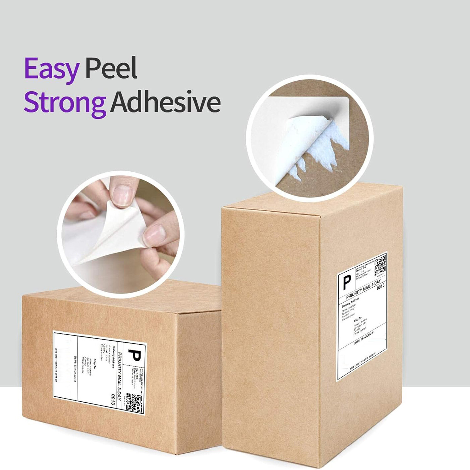 500 4" x 6" Fanfold Direct Thermal Shipping Labels Perforated for Zebra & Rollo