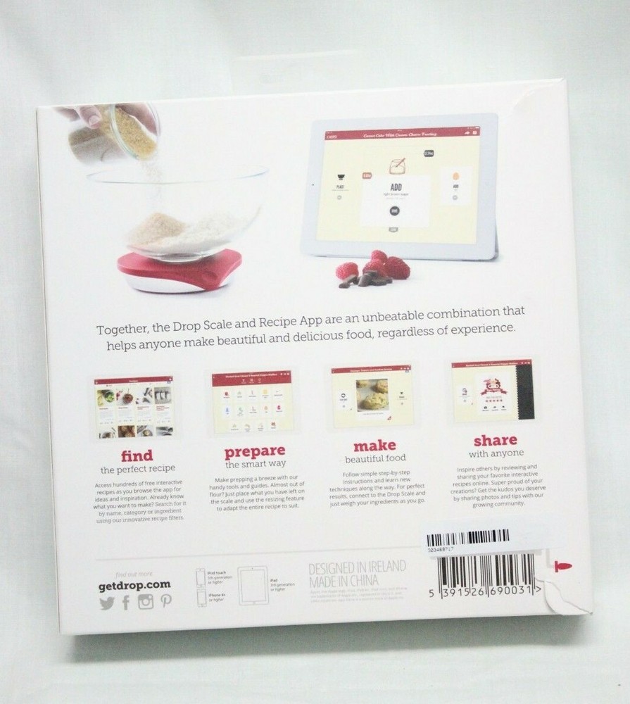 Drop Scale Smart Kitchen Scale - Open Box