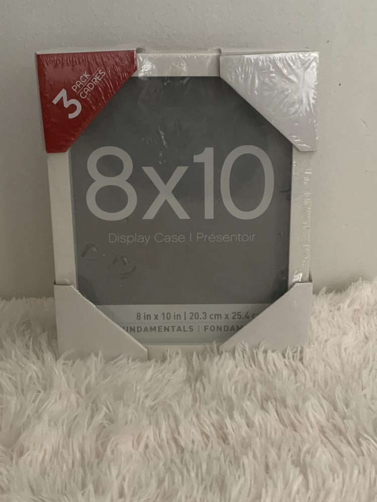5-Pack White Shadow Boxes 8" x 10" + 100 Cardstock Paper Sheets Bundle