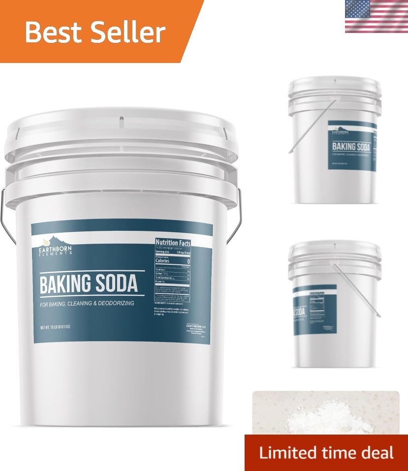 Baking Soda 2 Gallons Sodium Bicarbonate, Cooking, Cleaning & Deodorizing