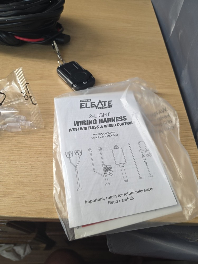 TYPE S - Elevate 2-Light Output Wiring Harness - Wireless Remote or Wired Contro