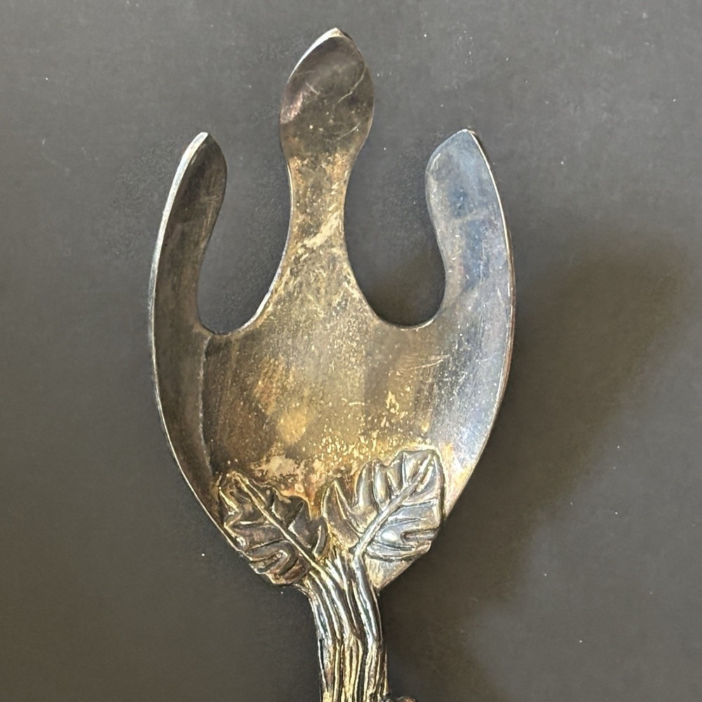 Godinger Silver Art Co Grape Vine Hostess Serving Set 4pc Sticker Patina VTG